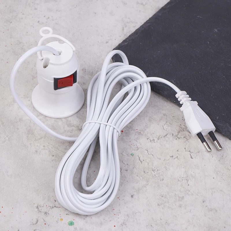 

EU Plug Length 4M Power Cord Cables E27 Lamp Base Holder With Switch For Pendant Led Bulb Fixture Hanglamp Suspension Socket