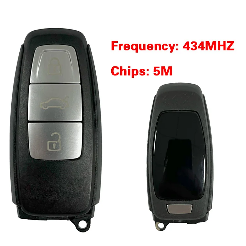 CN008199 Original 3 Button 434MHZ 5M Chip Key Fob for Audi A8 2017-2021 Smart Key Remote Control Keyless Go