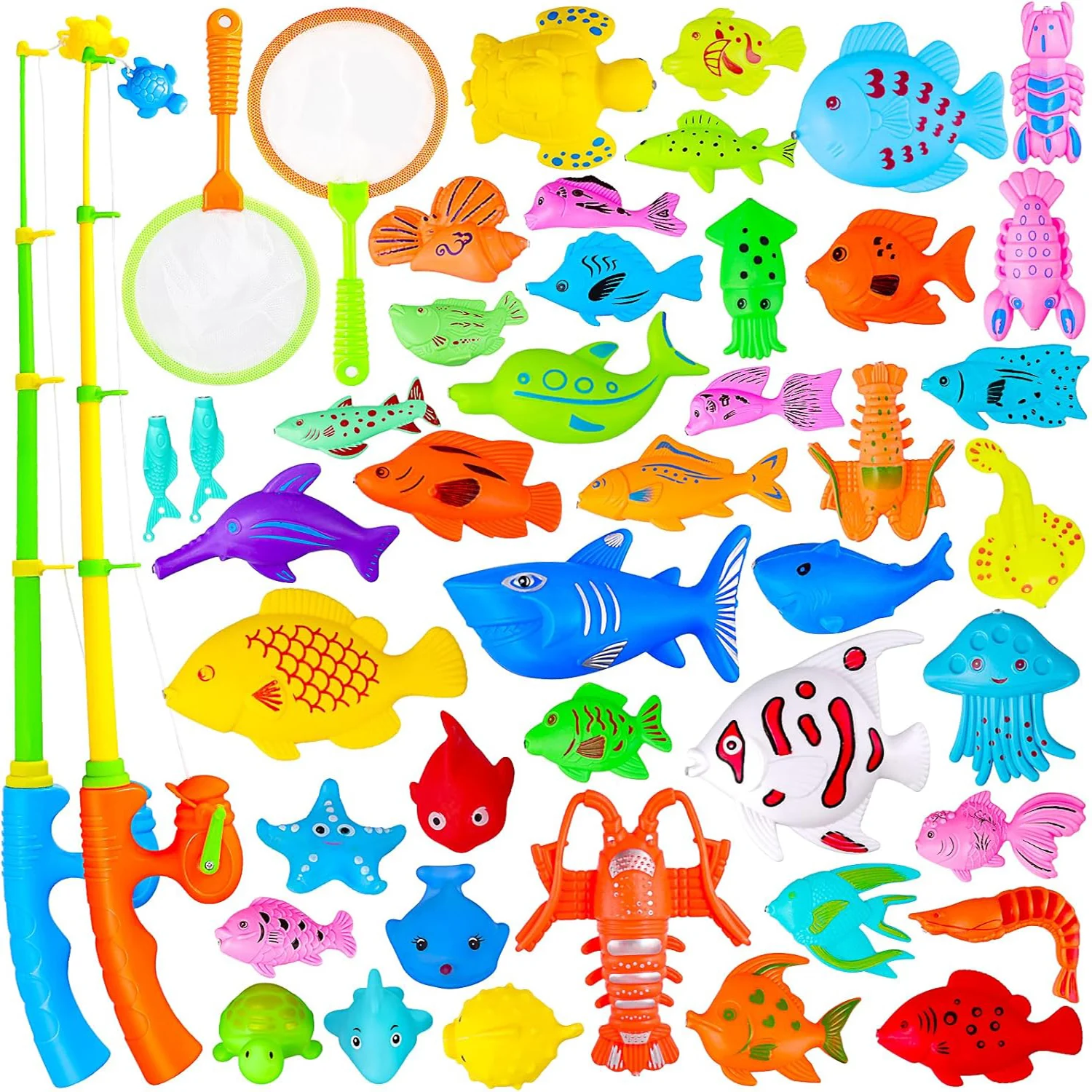 Children Bathtub Fishing Toy Swimming Bathing Pool Water Floating Fish Toy Parent-child Interactive Toys Game Children Toys new