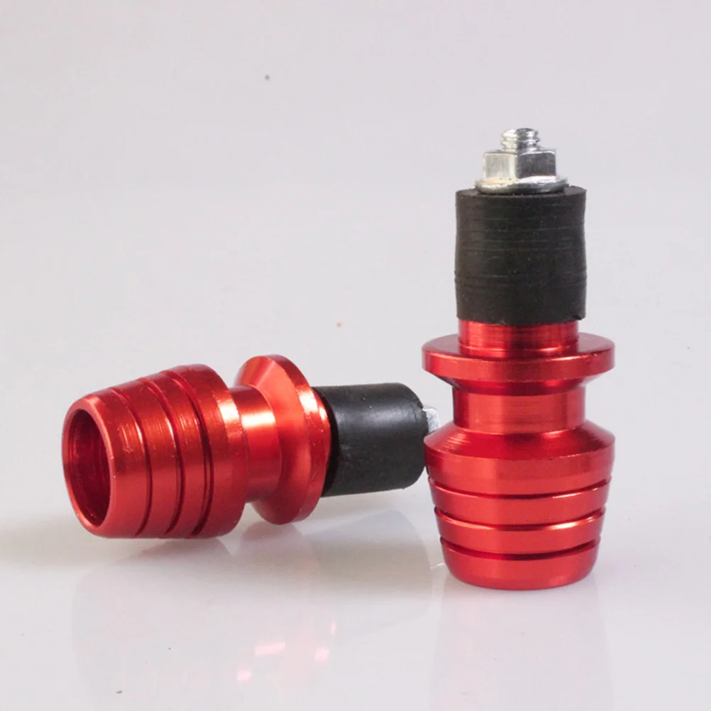 

2 pcs Motorcycle Handlebar End Caps Aluminum Anti Vibration Plug For Universal Motorbike Balancing Terminal Red