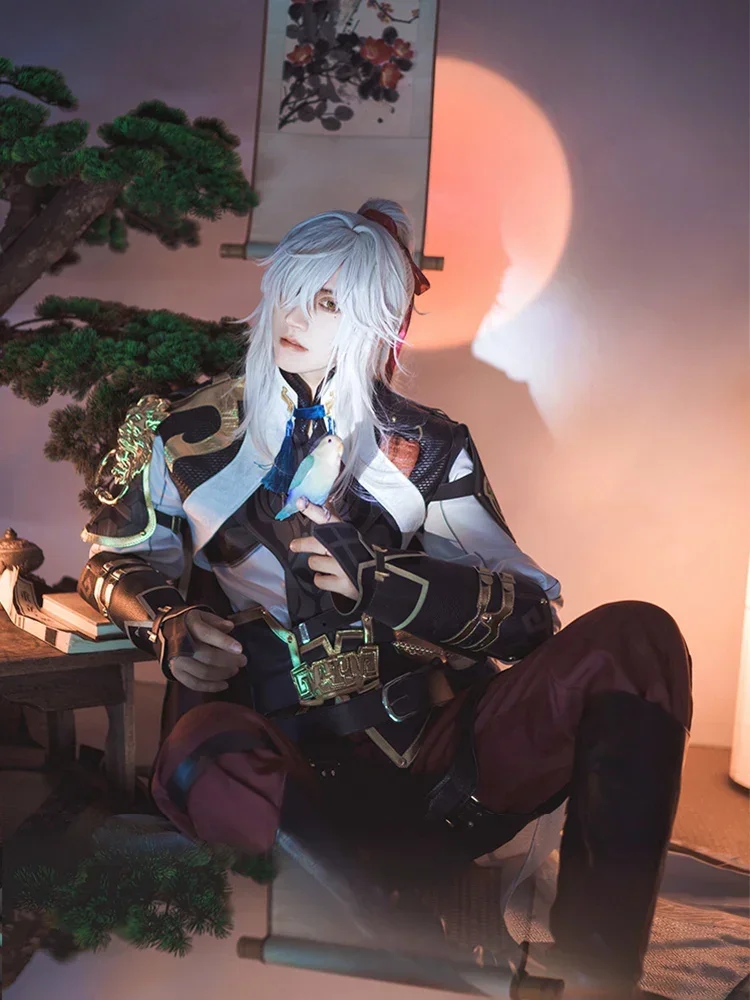 Game Honkai Star Rail Jing Yuan Cosplay Costume Gorgeous Handsome Men Rider Cosplay Suit Halloween Carnival Party Suit