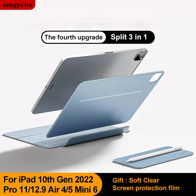 

Magnetic Smart Cover for iPad 10th generation Case 2022 M2 Funda for iPad Pro 11 12.9 2021 Air 5 Mini 6 Separable Sleep Capa