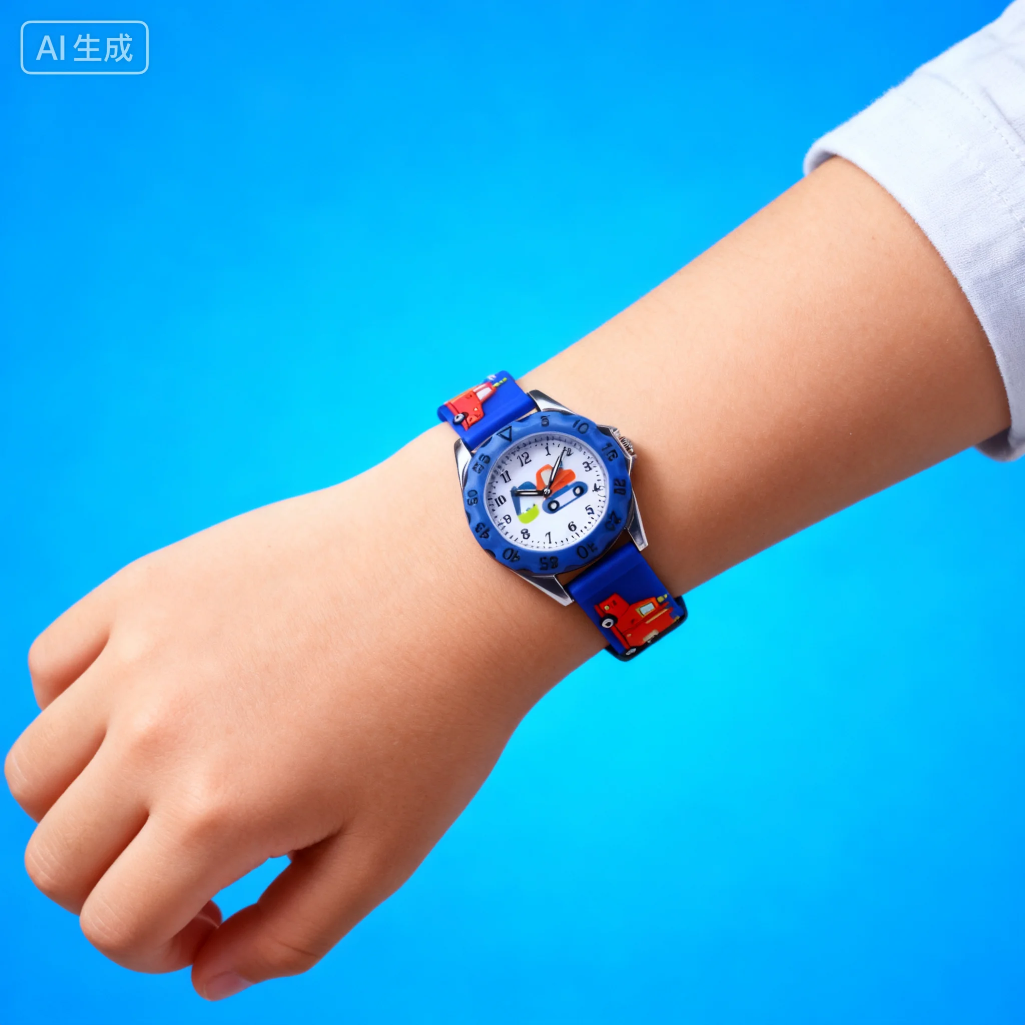 Famous Brand Children Boys New Fashion Cartoon Fire-truck Quartz Watches Little Kids Students Cool Holidays Gifts Wristwatches