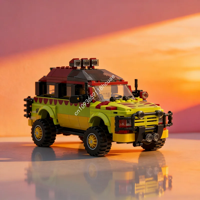 

546 деталей MOC City Champions 1 Jurassic PARK TOUR, конструктор, развивающая игрушка, рождественский подарок, архитектурные блоки, обучающий конструктор для детей