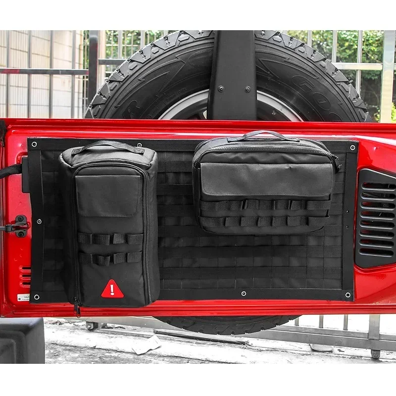 Car Accessories For Jeep Wrangler Jk Jl 2007-2018+ High Quality Tail Door Storage Bags Tool Kit Organizer Camping Mat