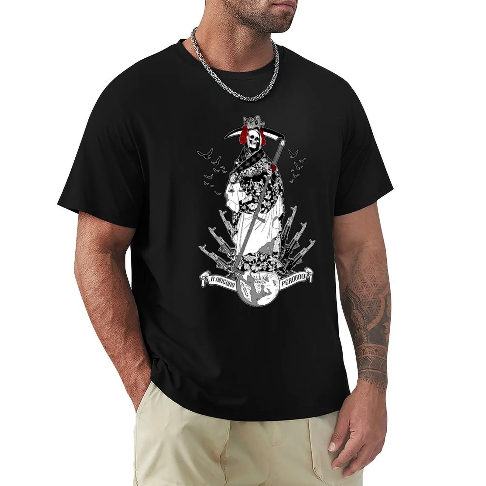 

Holy death T-Shirt heavyweights plus sizes plus size tops men tshirt