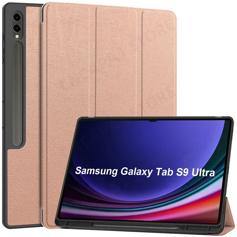 

For Samsung Galaxy Tab S10 S9 Ultra 14.6" Case Pencil Holder Cover For Samsung SM-X920 SM-X926B X910 X916B X918U TPU Back Shell