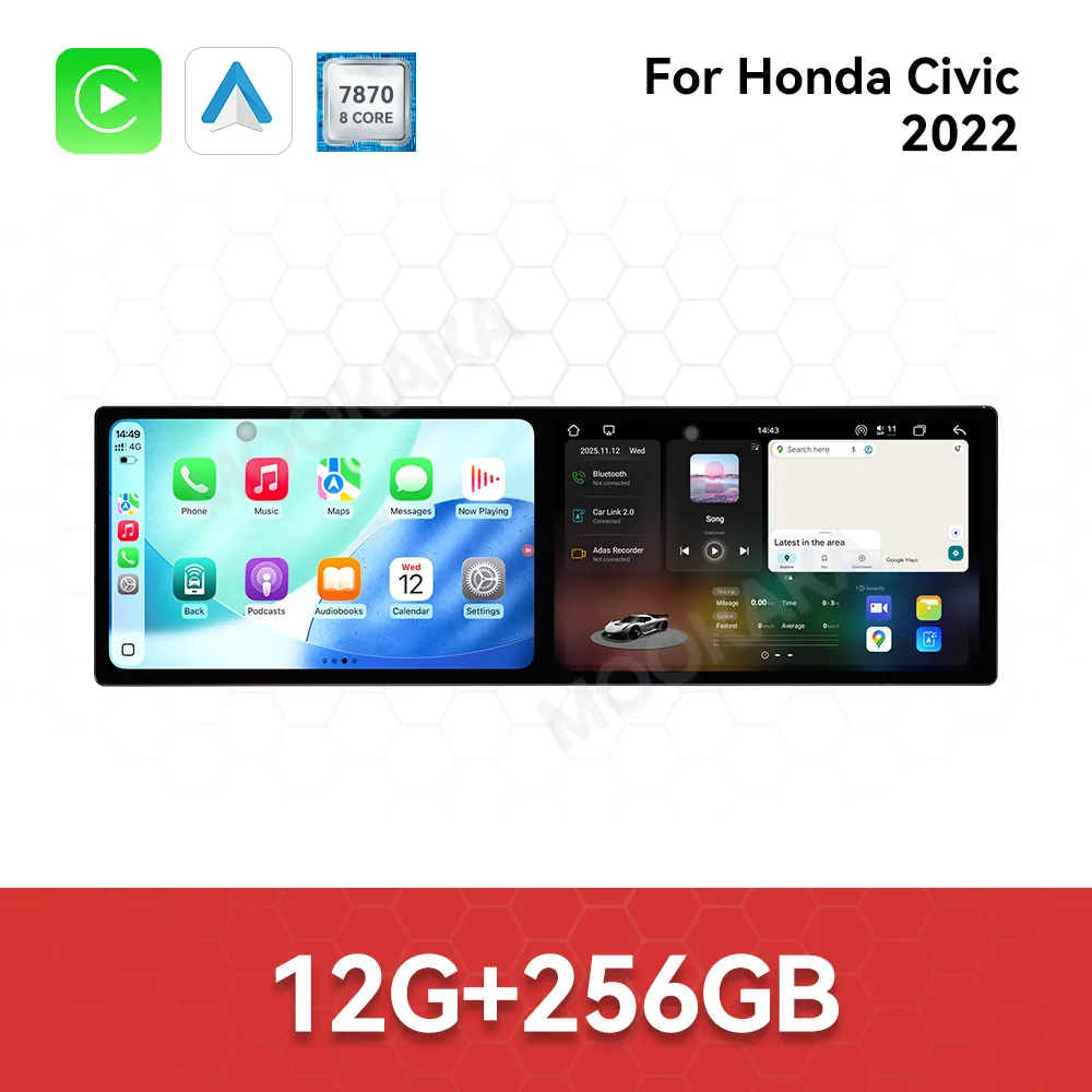 

Car Accessories Radio For Honda Civic 2022 Android Auto GPS Navigation Multimedia Stereo Receiver Head Unit Offline Maps