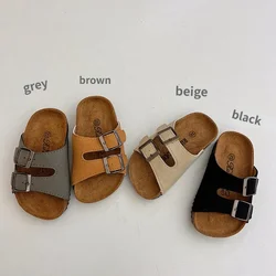 Chaussures de plage souples unisexes, pantoufles d'été pour bébés, nouvelle version coréenne, sandales d'extérieur pour garçons et filles, talons plats assortis, mode 2023