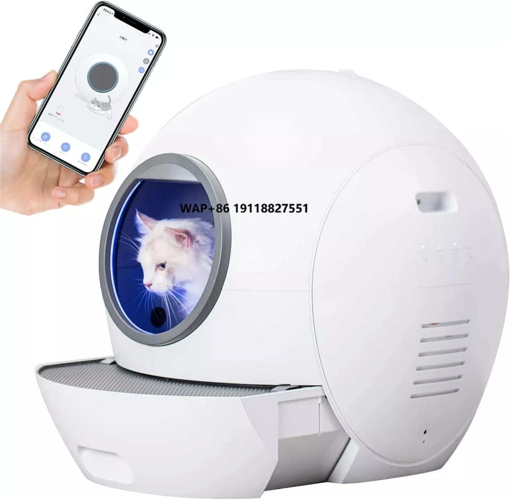 

2022 Automatic Cat Toilet Self Cleaning Cats Sandbox Smart Box Closed Tray Toilet Rotary Training Detachable Bedpan