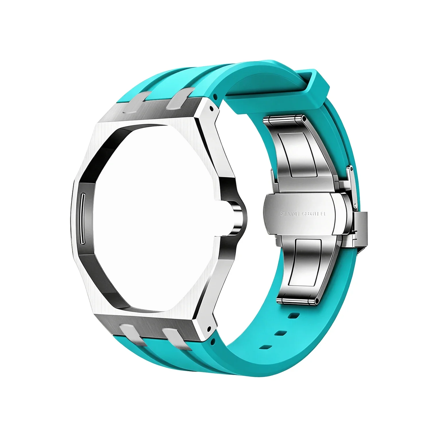 Luxuriöses Edelstahlgehäuse Silikonarmband Modifikations-Set für Swatch X AP Royal Pop Taschenuhr Umwandlung in Armbanduhr – Detail 6