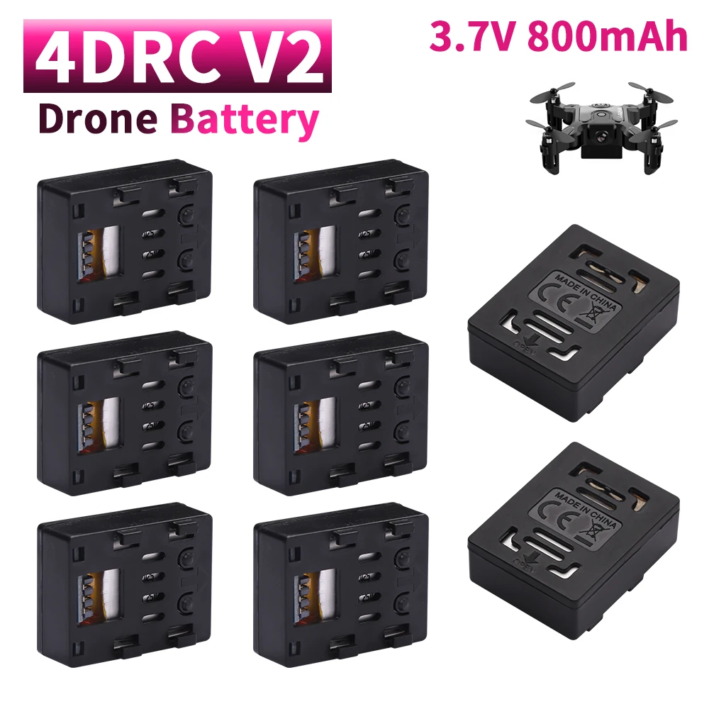 Bateria de drone 4d-v2 rc atualizada para 4drc v2 mini quatro acessórios de helicóptero dobrável rc 3.7v 800mah bateria lipo