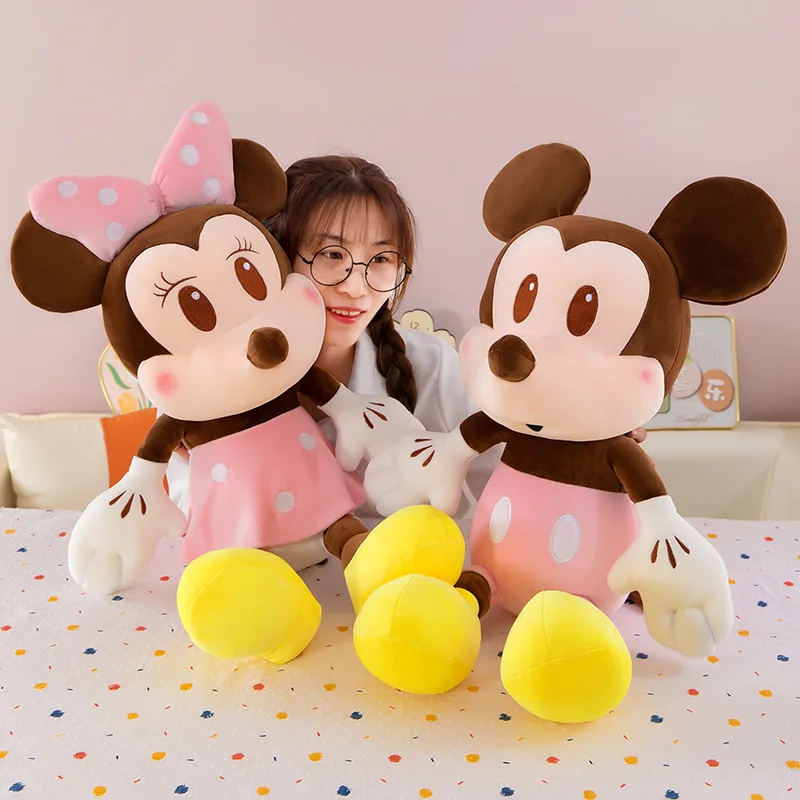 ตุ๊กตามินนี่มิกกี้ ตุ๊กตาผ้าเนื้อนุ่ม ขนาดใหญ่ ของขวัญวันเกิด/คริสต์มาสสำหรับเด็ก น่ารัก สไตล์คู่รัก ตกแต่งเตียง ของรางวัลในเกมอาเขต