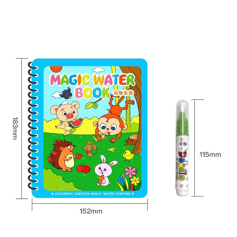 Carnet de dessin à l'eau magique, stylo Graffiti pour enfants, Portable, effaçable, réutilisable, Puzzle d'éducation précoce pour enfants, jouet cadeau