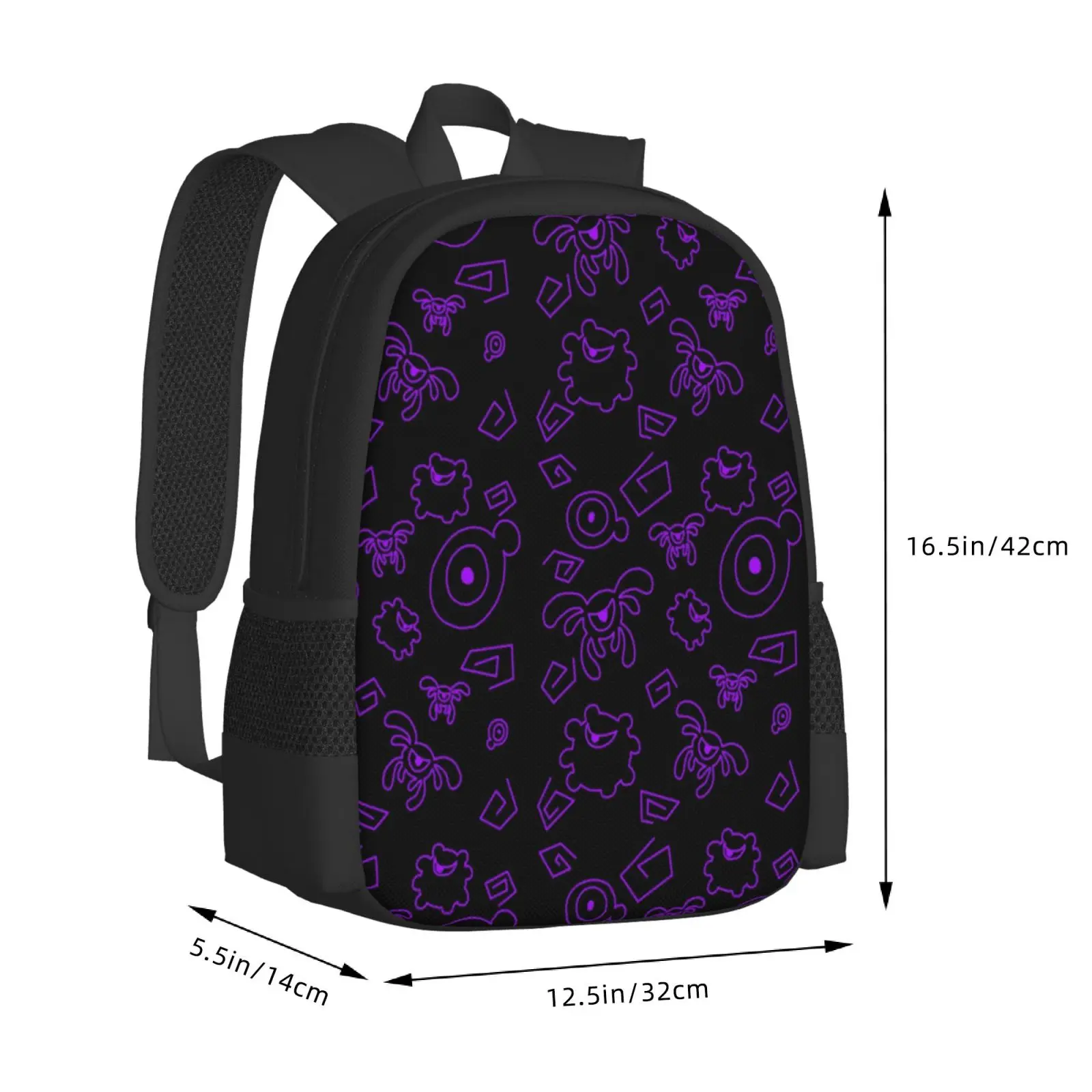 Animal Jam Phantom Pattern (Black And Purple) Hot Sale Schoolbag Backpack Fashion Bags Animaljam Aj Phantoms Animal Jam Phantom