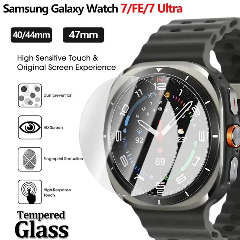 

1-3pcs 9H Glass Film Protector for Samsung Galaxy Watch 7Ultra 6 5 4 Screen HD Film on Series 40mm 44mm 45mm 46mm 47mm 42mm 43mm