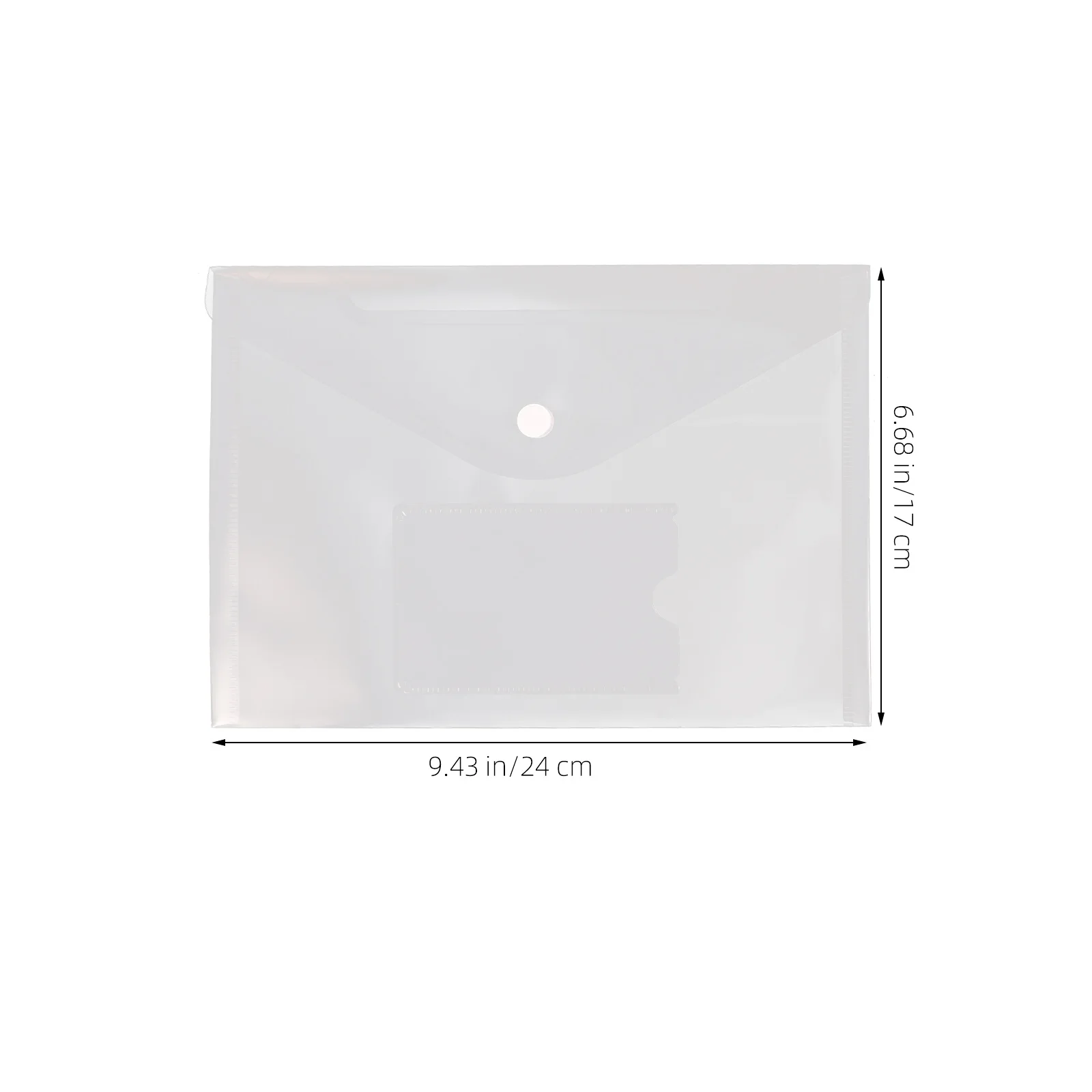 12Pcs Document Organizer Transparent Plastic A5 File Folder Card Cover Snap Button Office School Storage Organizer File Holder