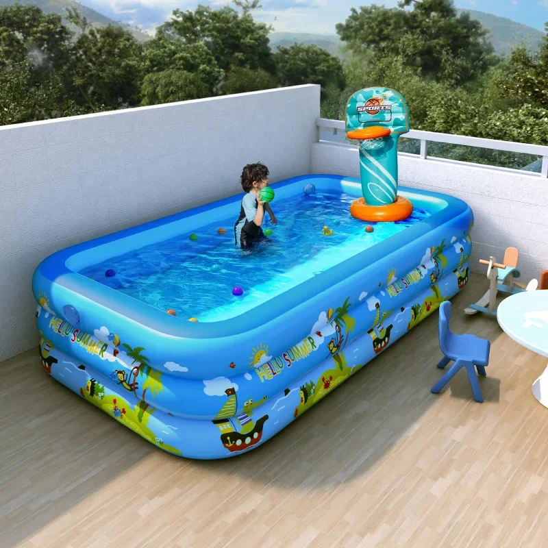 

Inflatable Kids Pool Foldable Portable Outdoor Baby Bathtub Backyard Toddler Splash Swimming Pool Swimming Pool Accessories