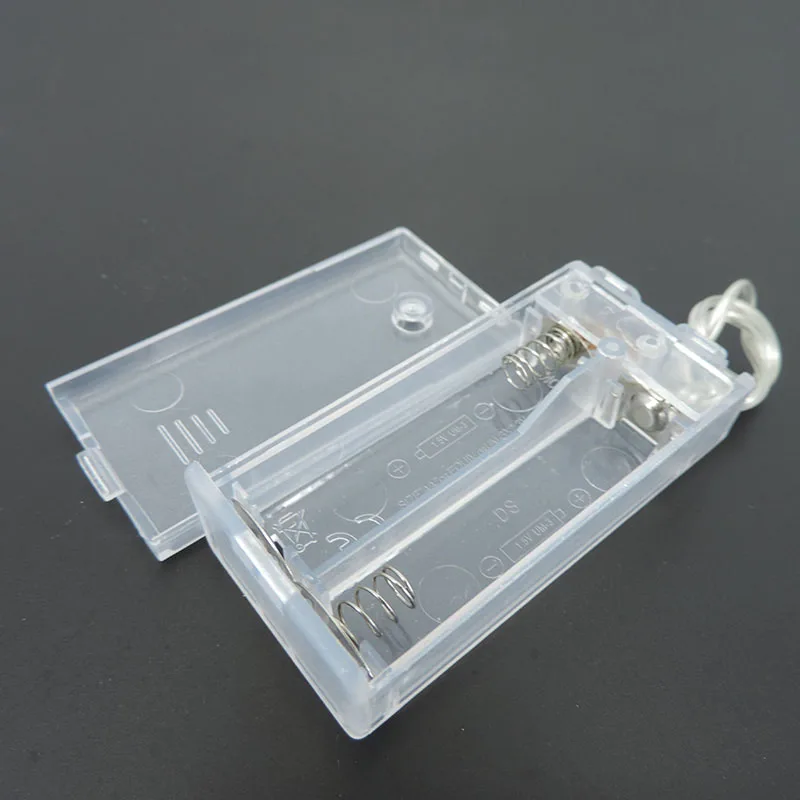 5pcs white Transparent 2/3 solt AA 3V 4.5V Battery Holder Box Case With Switch AA 2XAA 3XAA 2AA for led lights repair diy h