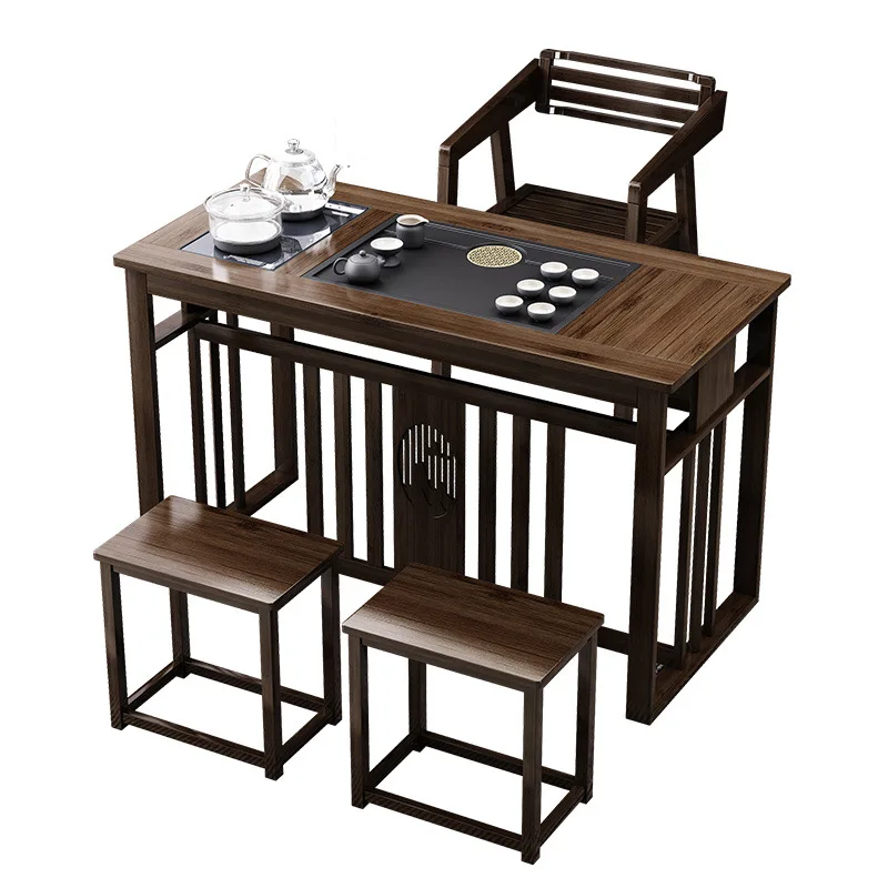 

and chair combination New Chinese-style household small apartment Kung Fu tea table Boiling water integrated tea making table