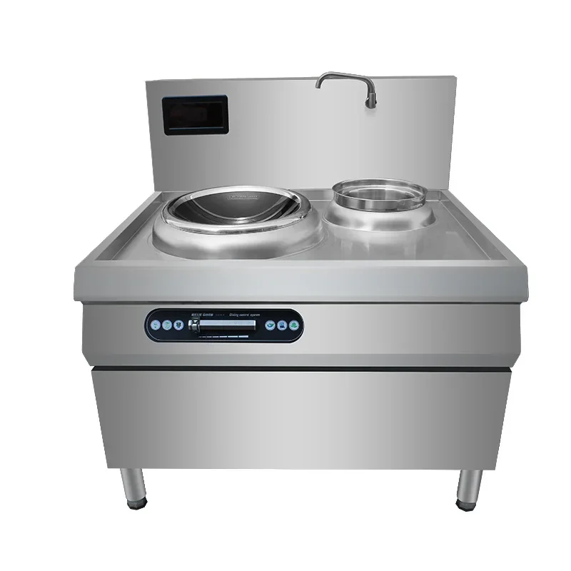 Commercial induction cooker, large pot stove, high-power canteen combination, double-headed