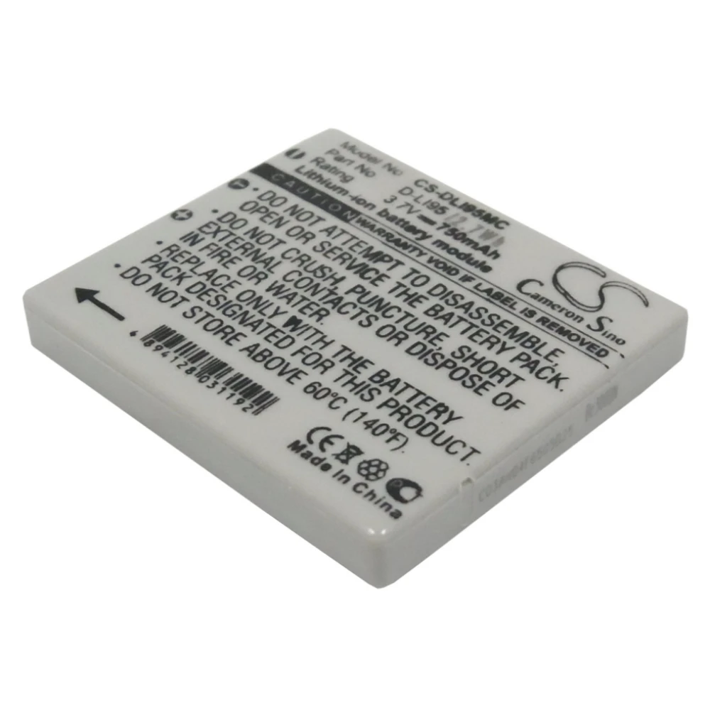 

Li-ion Camera Battery for PENTAX, 3.7V, 700mAh, Compatible Models: Optio E75, Optio E85, Optio M85