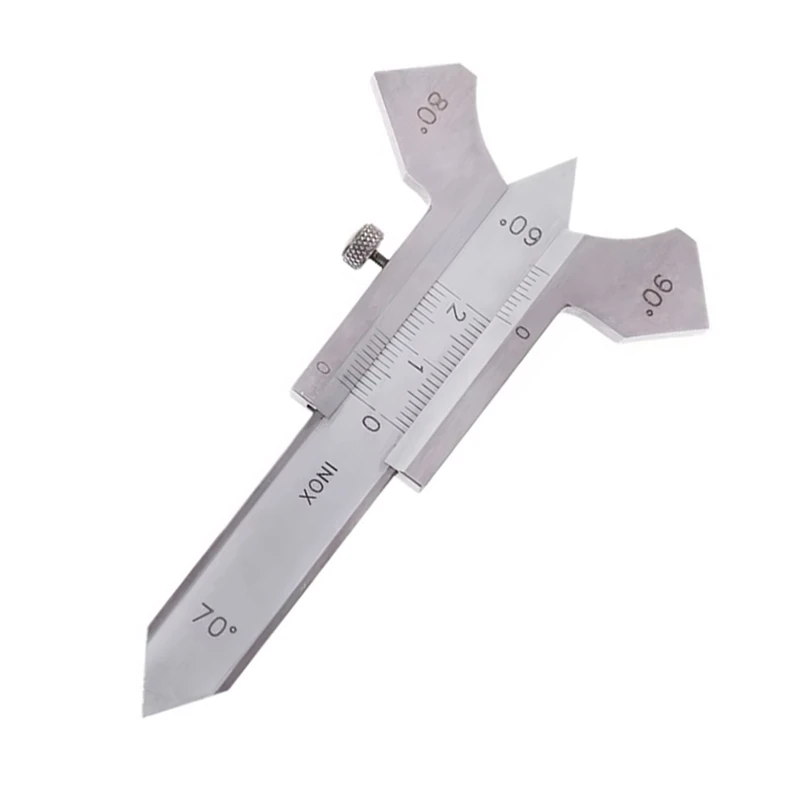 ABMO 0-20Mm Calibro di giuntura per saldatura portatile Profondità di metallo Spessore Angolo di ispezione Righello Strumento per la lavorazione del legno 60 70 80 90 Angolo