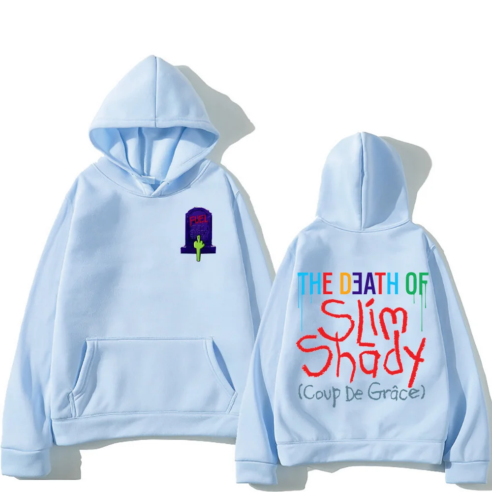 Rapper Eminem Fuel Hoodies Death of Slim Shady Sweatshirts Vintage Aesthetic Pullovers New Fashion Women Men Sudaderas Casual