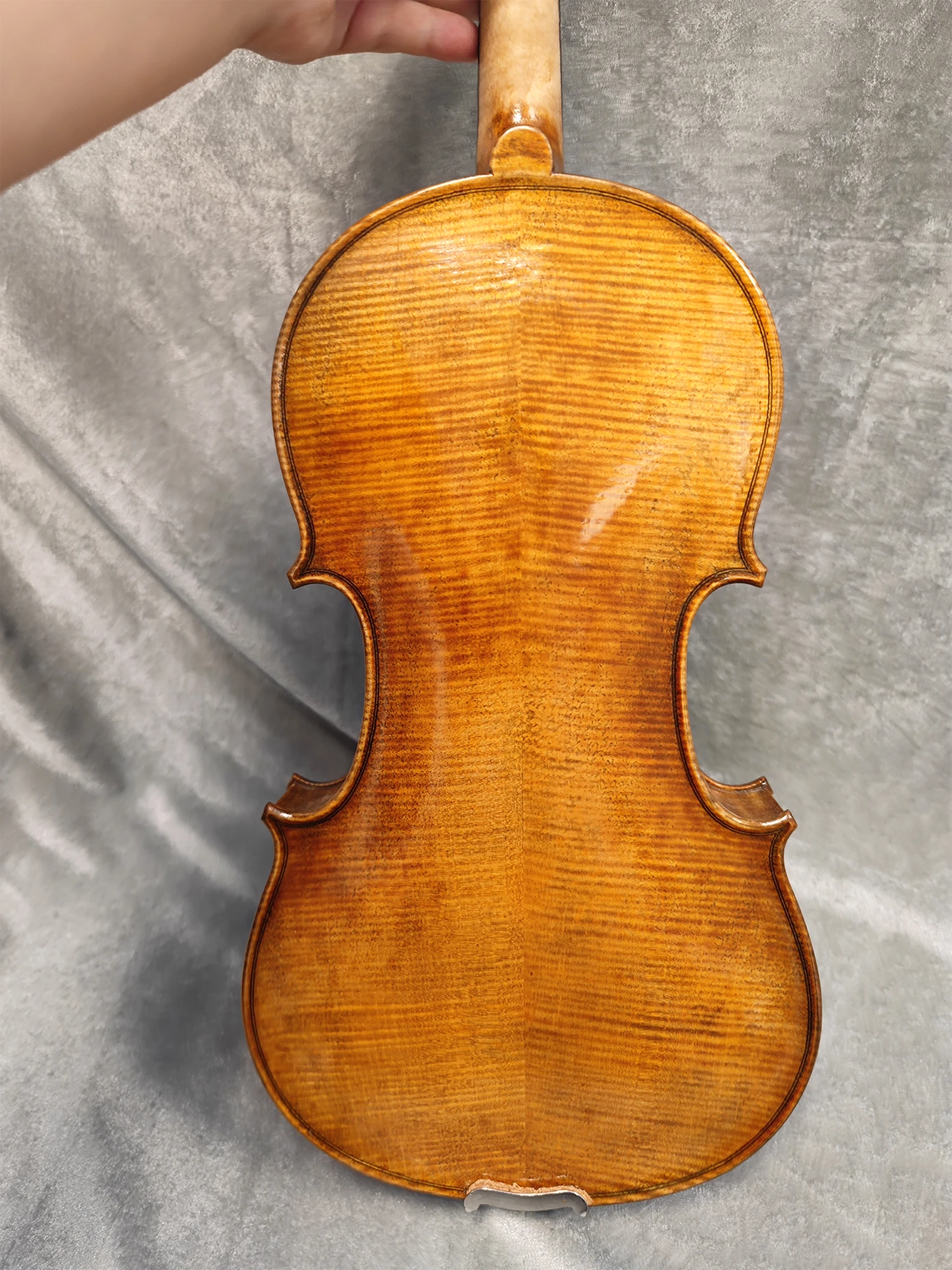 4/4 Handmade Violin, Antique Style, Flamed Two-Piece Back, Rosewood Parts, Oil Varnish, Full Set Case/Bow/Shoulder Rest for Pro
