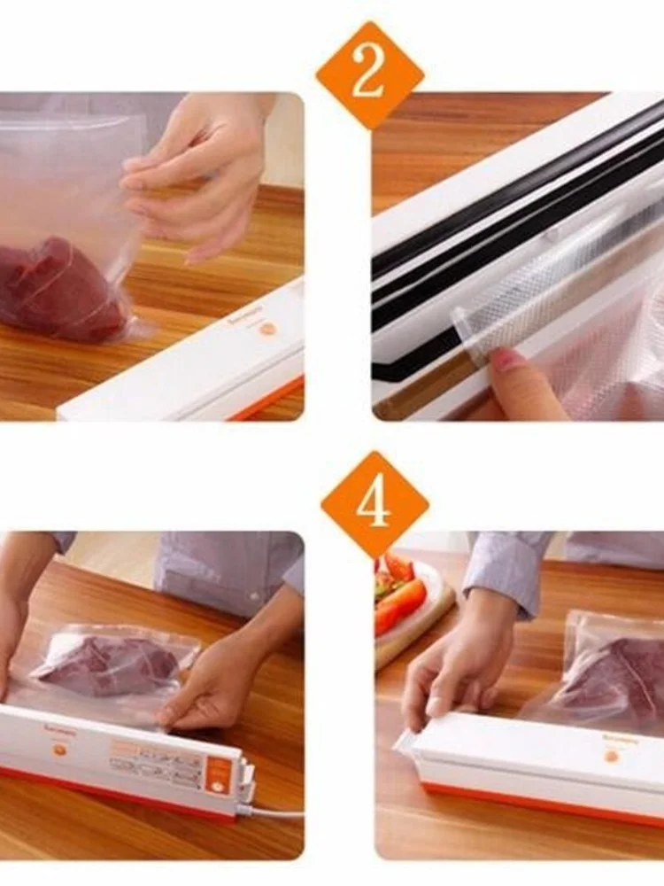 1PC Alimentare Delle Famiglie Sigillatore di Vuoto Macchina Per L'imballaggio Pellicola Sigillante 220V Vuoto Packer, Tra Cui 15Pcs Borse Dropshipping