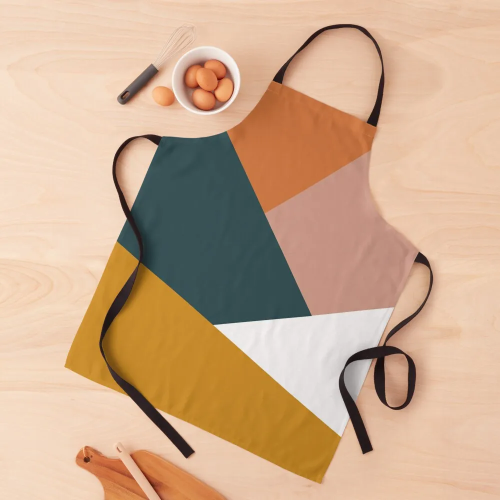 

Modern abstract geometric color block pattern, Camouflage Apron Apron Kitchen Woman Household Items Useful
