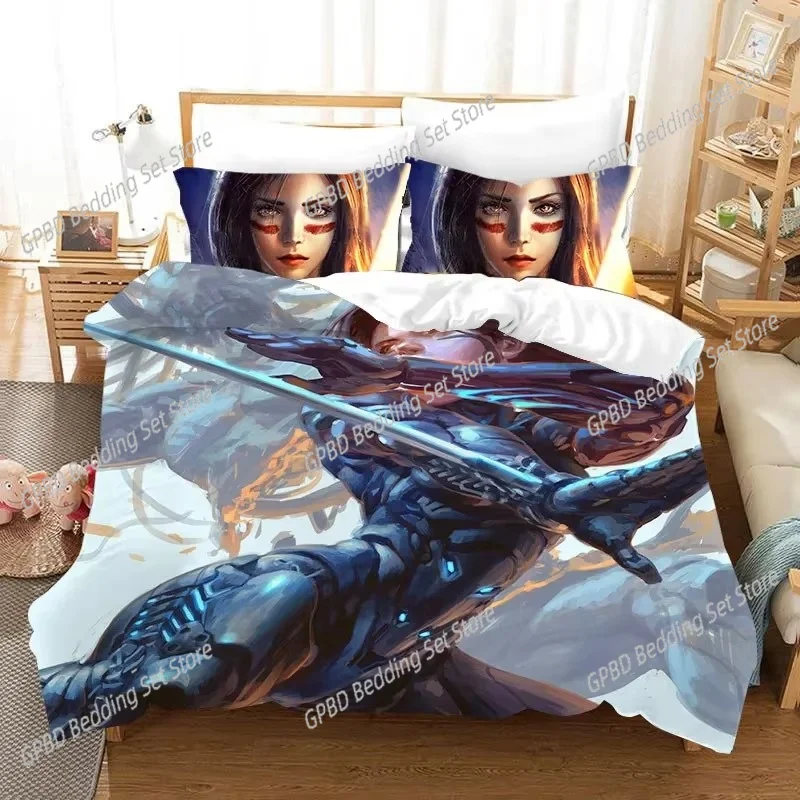 

3D Movie ALITA Pattern Comfortable Duvet Quilt Cover Pillowcase Bedding Set Children Bedroom Decoration Home Textile