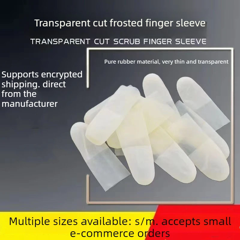 100/500Pcs Thin Latex Incision Finger Covers Transparent Disposable Non-Slip Waterproof Anti-Crack Work Protection Caps