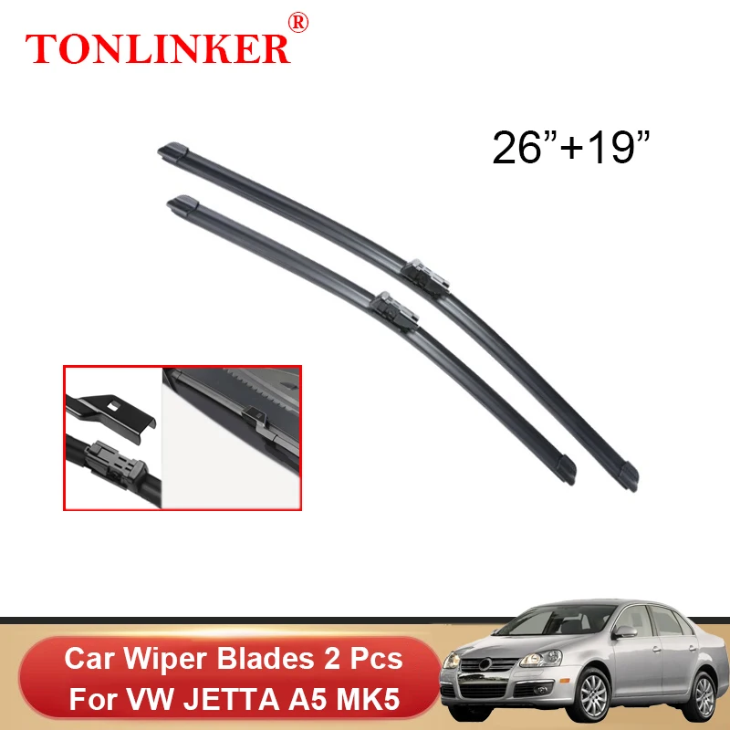 

TONLINKER Car Wiper Blades For Volkswagen VW Jetta A5 5 MK5 2005-2010 Car Accessories Front Windscreen Wiper Blade Brushes Goods