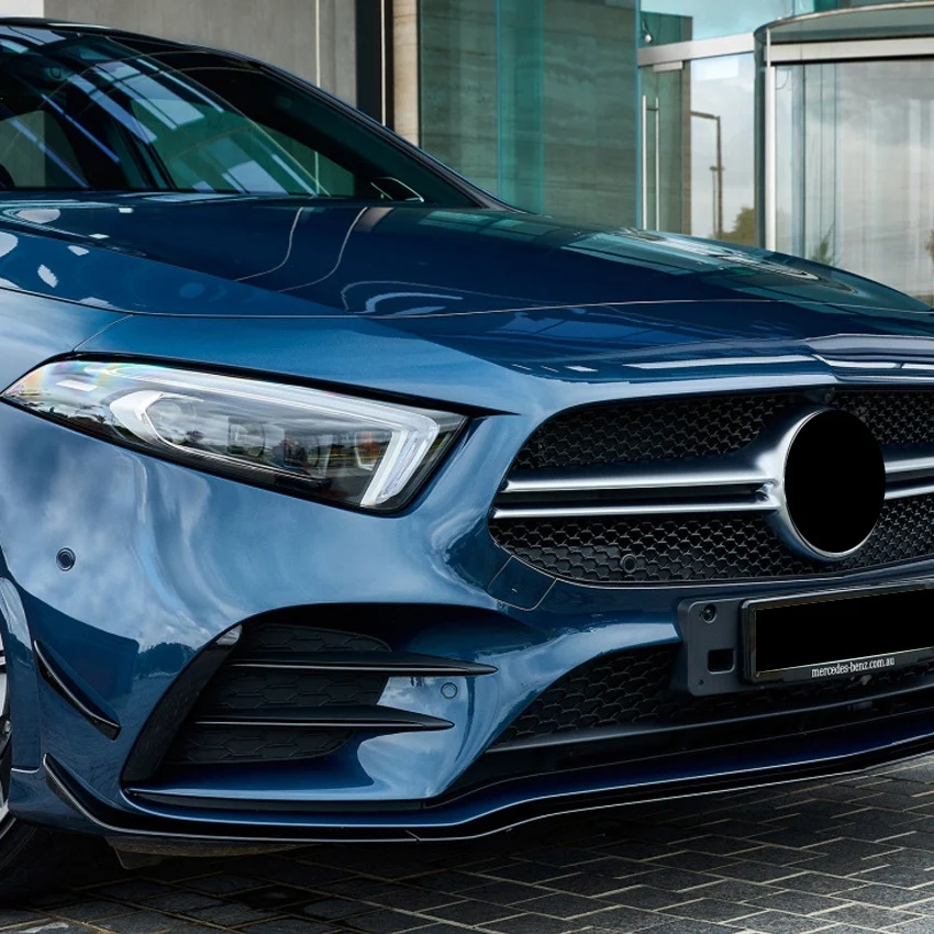 

4X Front Bumper Splitter Spoiler Canardr Lip Vents Trim For Mercedes-Benz A Class W177 A180 A200 A220 A250 AMG 2019+-A61E