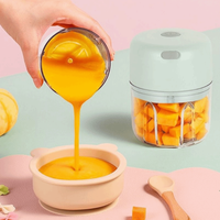Wireless Electric Food Chopper 100/250ml Portable Mini Food Processor Rechargeable Sturdy Electric Mini Garlic Chopper
