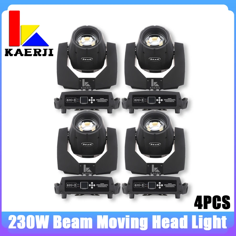 

0 Tax 4Pcs Lyre Beam 230W 7R Moving Head Light 230W DJ Moving Key model Beam 7r Sharpy Beam 230 Stage Disco Light Power Corn