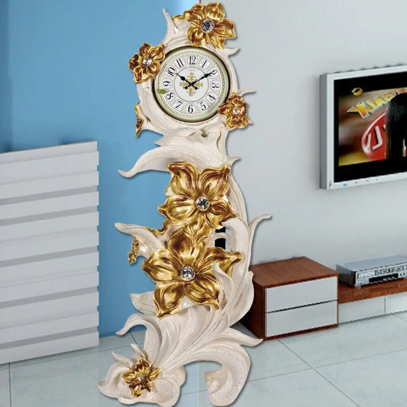 The Grandfather Clock Living Room Villa Idyllic and Retro Standing Grandfather Clock Sitting Clock Decorative Atmospheric Clock
