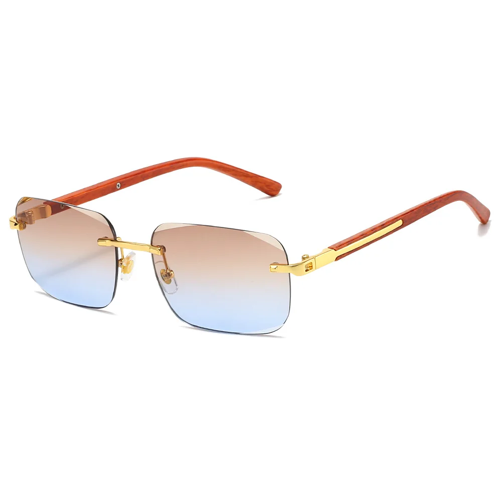 

Новые европейские и американские солнцезащитные очки: универсальные, модные, для уличной съемки, персонализированные, ретро, с имитацией деревянных дужек, с защитой от УФ-излучения