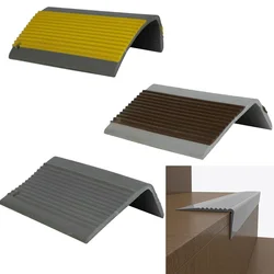 PVC Stair Anti Slip Nosing 100cm Rubber Angle Step Edge Hard Wearing Guard Protector Safety Tape Edge Protection