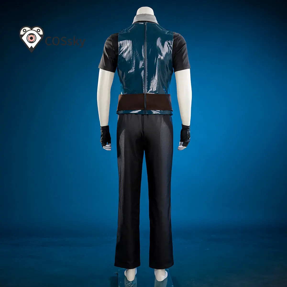 

DMC 5 Vergil Full Set Cosplay Costume Outfit Uniform Halloween Carnival Party Christmas Play Role Nelo Angelo Blue cloak vests