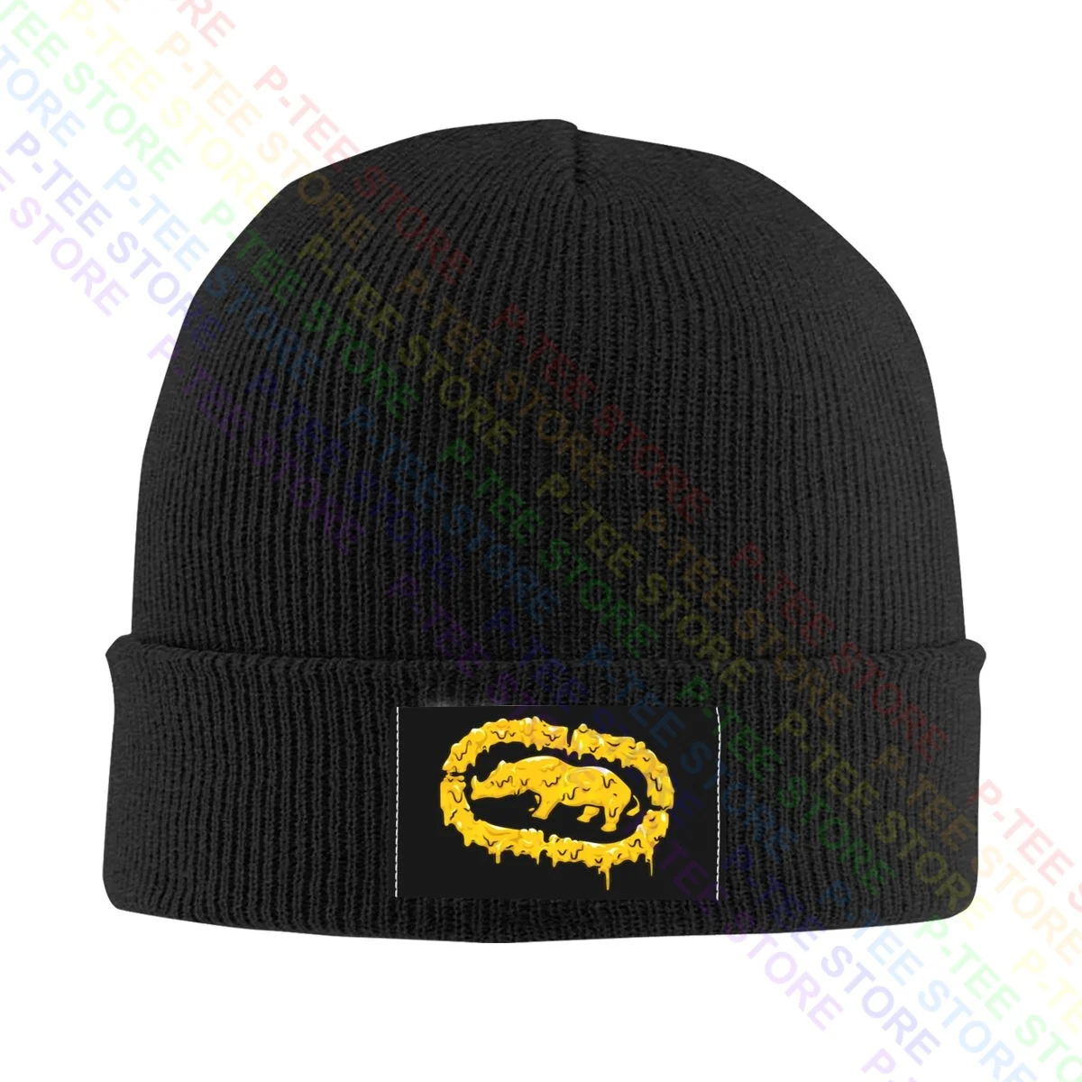 Ecko_Unltd Melted Bright Graphic Knitted Beanie Hat Beanies Cap Cool Vintage High Quality