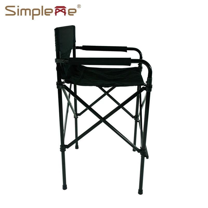 Simple Lightweight 28 Inch Salon Tall Aluminium Folding Director Chair Makeup Chairs