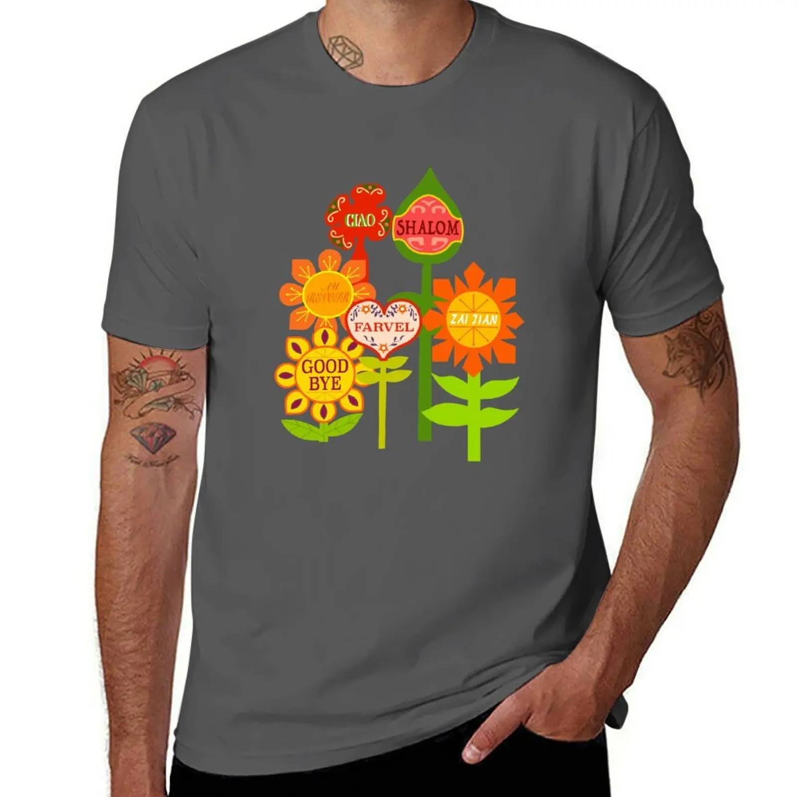 Es un mundo pequeño adiós habitación flores camiseta camisetas para hombre paquete Camiseta de algodón camisetas personalizadas para hombre camiseta gráfica