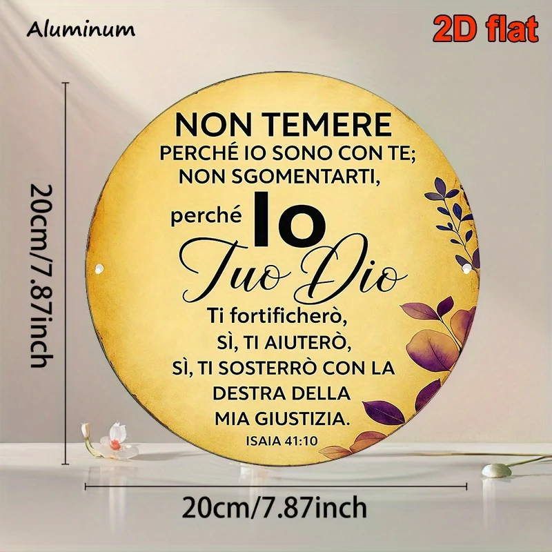 2D Flat, Vintage Italian Bible Verse 