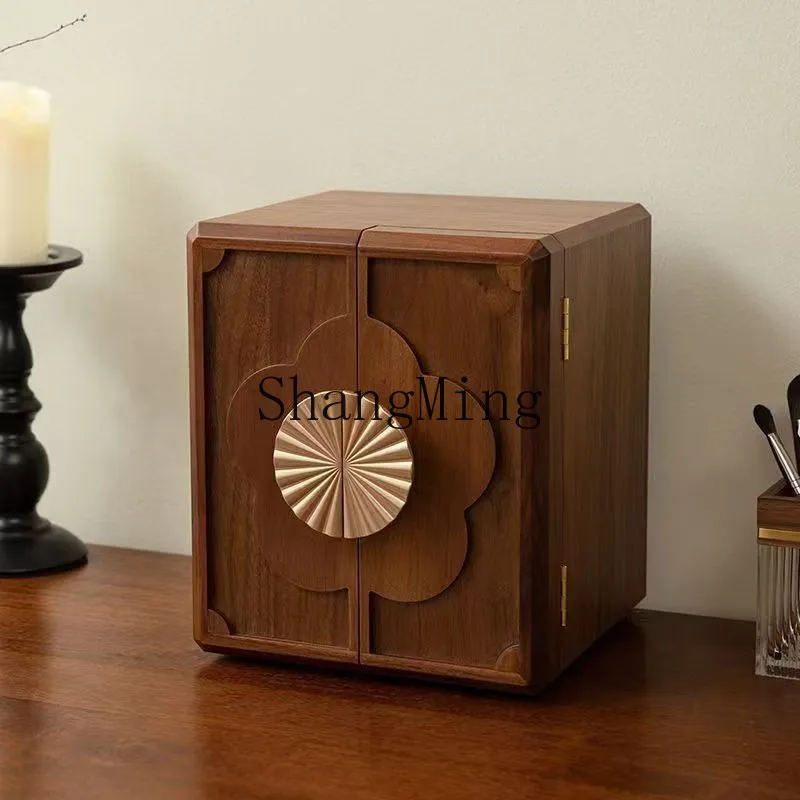 

SM retro solid wood jewelry storage box light luxury jewelry necklace storage jewelry box