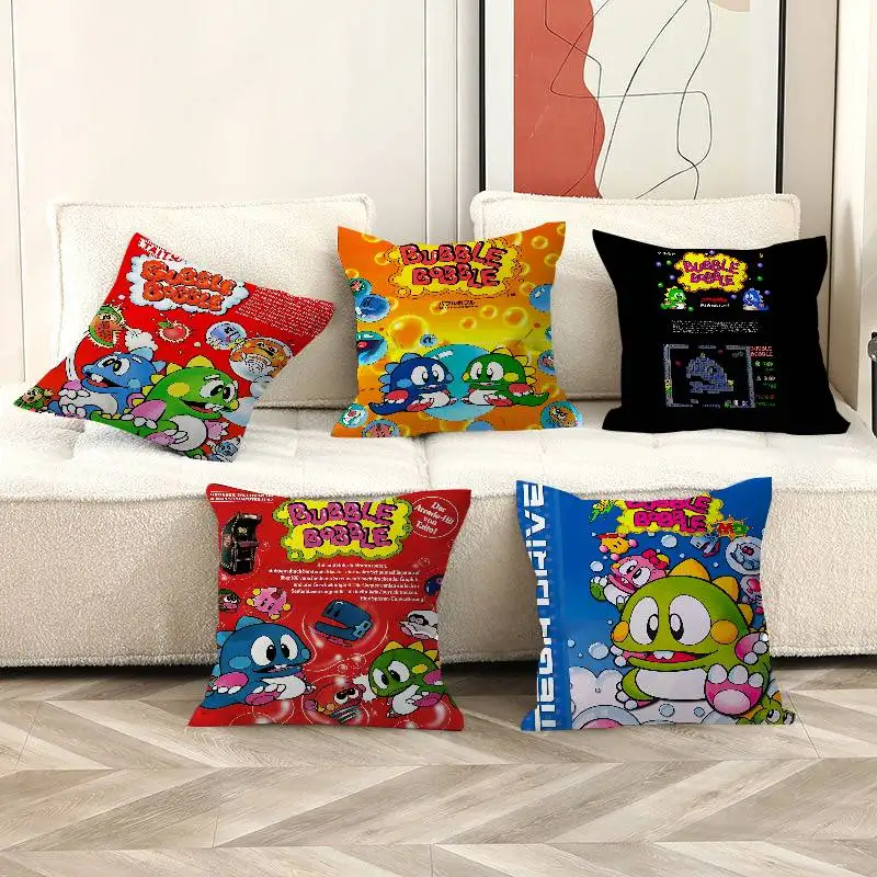 

Наволочка для подушки с изображением персонажа B-Bubble-B-Bobble из аркадной игры, подарочная, для спальни, дома, дивана, кресла, декоративная наволочка