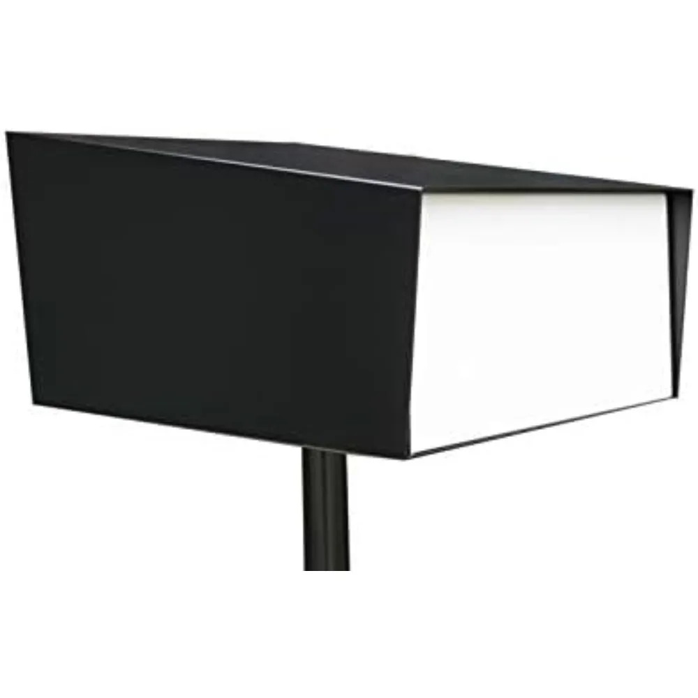 صندوق بريد حديث لمنتصف القرن - تصميم قديم عتيق، أبيض بدون حامل آخر