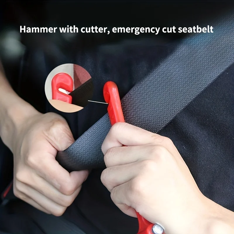 1PCS 2in1 Car Safety Hammer Emergency Escape Tool Kit Auto Car Window Glass Hammer Breaker and Seat Belt Cutter Escape Tool