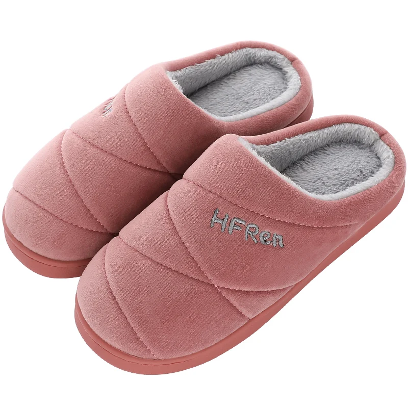 Cotton slippers for men in winter, indoor anti slip home, new couple, simple slippers for home use, winter adult slippers,